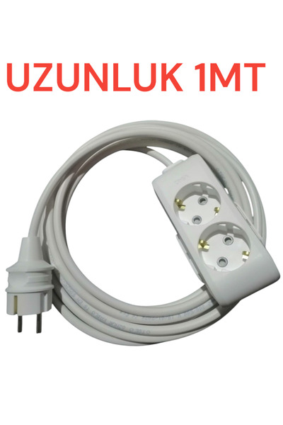 VİKO 2li Grub Priz Ara Kablosu Uzatıcı Viko 1.2.3.4.5....20 mt kablo uzunluk ...
