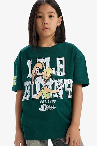 DeFacto Κορίτσι Looney Tunes Oversize Fit Crew λαιμόκοψη και T-shirt