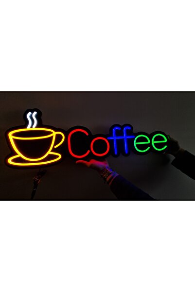 HM NEON LİGHT Kafeler için Coffee Yazılı Neon Led Tabela