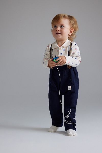 DeFacto Baby Boy 2 Piece Set Pants Suspender Pants D9087A525Sp