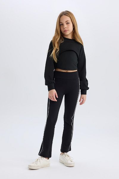 DeFacto Girl's Stretchy Waisted Long Leggings D9821A825Sp