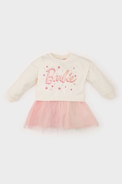 DeFacto Baby-Mädchen-Barbie-Langarm-Tüllkleid D9584A525SP