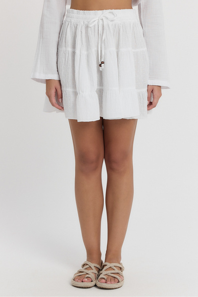 TCT TEKSTİL Women's Skirt - Muslin Mini Skirt - 2110