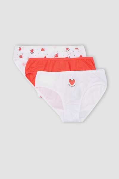 DeFacto Girl's Patterned 3-Piece Slip Panties C7958A824Au