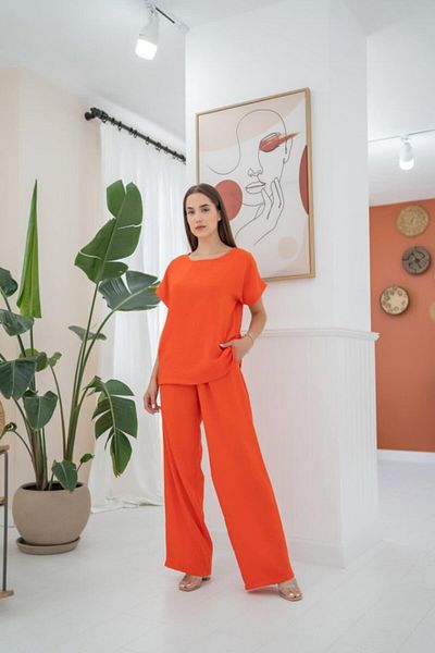 modaserdem Orange T-Shirt and Pants Set