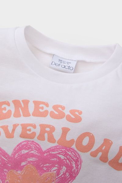DeFacto Baby Girl Crew λαιμόκοψη φλοράλ κοντομάνικο μπλουζάκι E0682a525sm