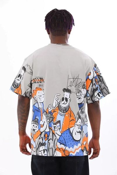 modaserdem Γκρι μπλουζάκι Unisex Oversize Crew Neck