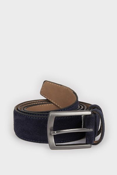 DeFacto Herren-Jeansgürtel aus Leder mit Neujahrsmotiv E1096axns