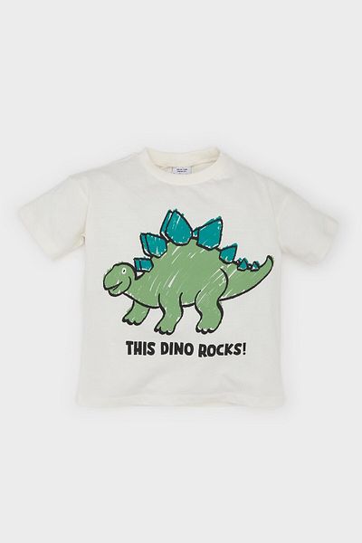 DeFacto Chlapecké tričko s krátkým rukávem s potiskem dinosaura E1072A525SM