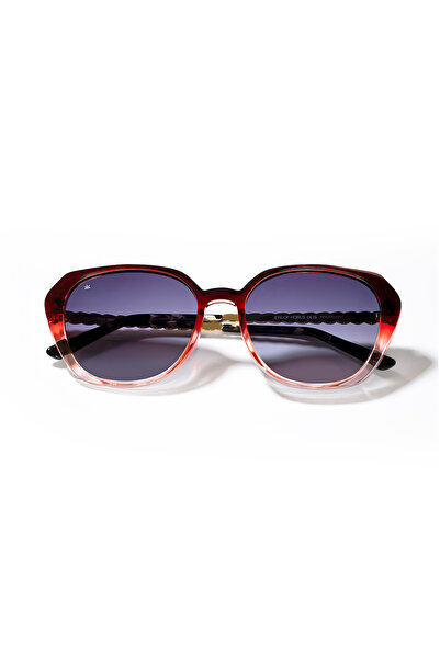 EYE OF HORUS EOH3001 C6 Bordo Degrade Kemik Kadın Güneş Gözlüğü
