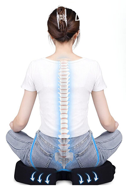 HASBY Visco Orthopedic Sitting Cushion Lumbar Coccyx Seat Cushion