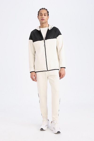 DeFacto DeFactoFit - Αθλητική ελαστική μέση Standard Fit Jogger Φούτερ - Skuba Diving Ύφασμα B4537AX25SP