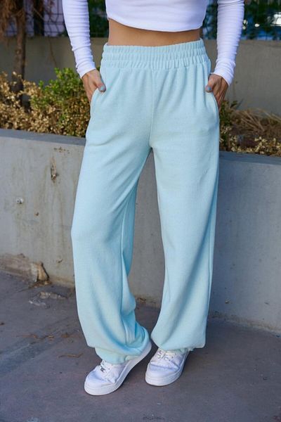 modaserdem Plain Elastic Tracksuit - Mint Green Color