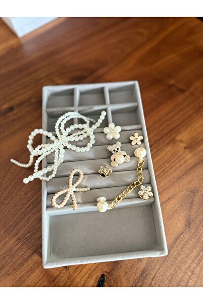 Home Taşlı Ayıcık ve İncili Ayakkabı Charm Seti