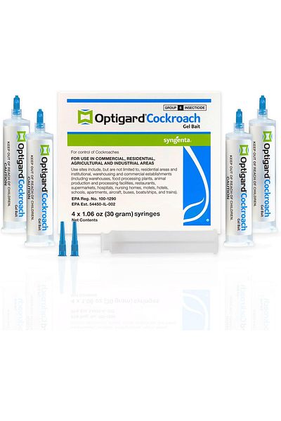 SYNGENTA Optigard Cockroach Gel Bait (4 TUBES X 30G), Indoor And Outdoor Use, Kills Major Cockroaches