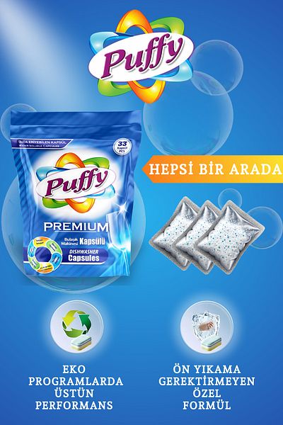Puffy Premium Dishwasher Capsule 33 Washes