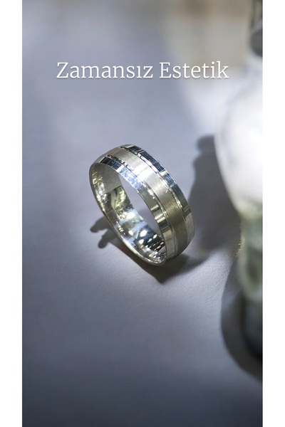 JEWELRY Beyaz Altın kaplama Gümüş 925 Ayar Bay Alyans
