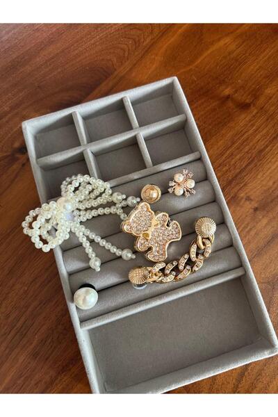 Home Ayıcık ve İnci Detaylı Ayakkabı Charm Seti