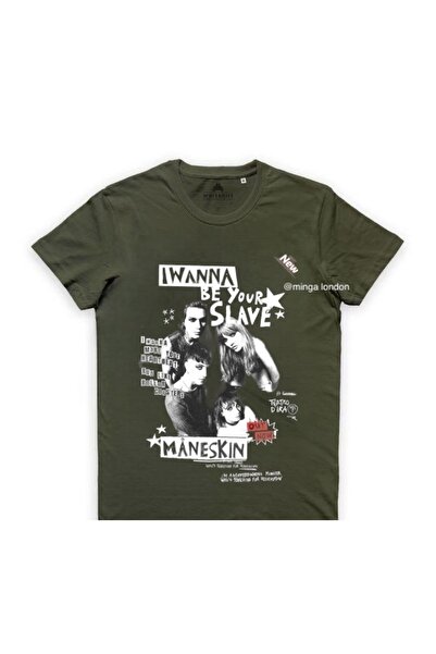 Minga London Tricou oversize cu imprimeu în față Maneskin Music Group