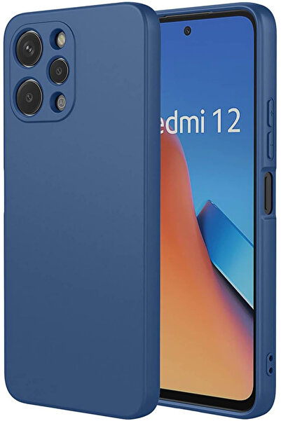 Marselit Xiaomi Redmi 12 Uyumlu Premium Lansman Silikon Kılıf İçi Kadife-Gece...