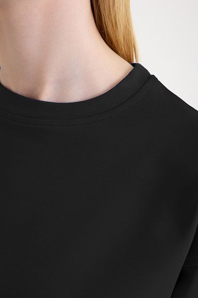 TRAGEDY Crop oversize din țesătură groasă imprimată cu LOGO BLACKPINK