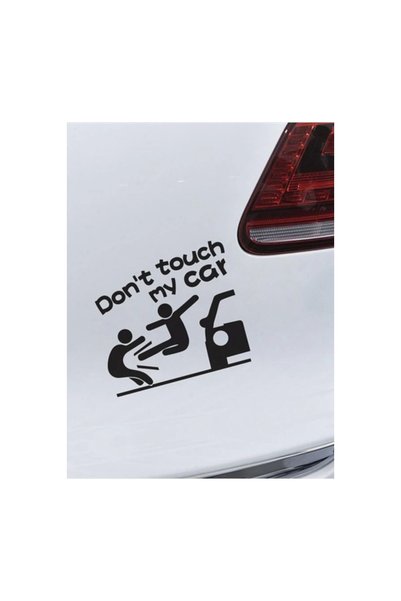 Berrybu Don'T Touch My Car English Auto Sticker Black 18*18 cm
