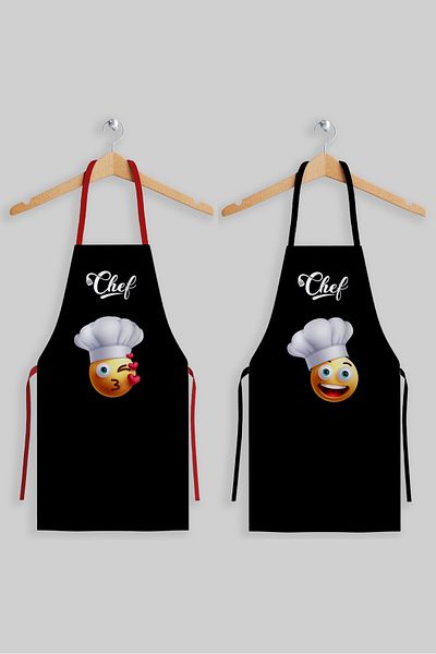 AYSHOME مجموعة مريلة مطبخ من القماش المزدوج من Ays Home Cute Chef