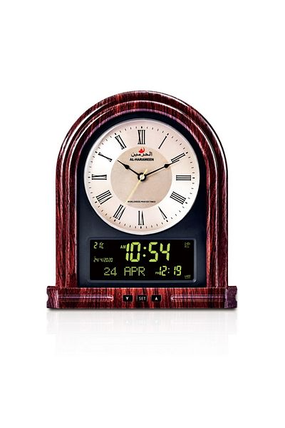 Alharameen Two-language Al-Haramain clocks for home, office, halls and mosques HA-7041 with digital black screen