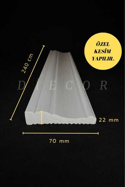 ELF DEKOR Dekoratif Boyanabilir 1 Adet 7 cm Polistren Süpürgelik