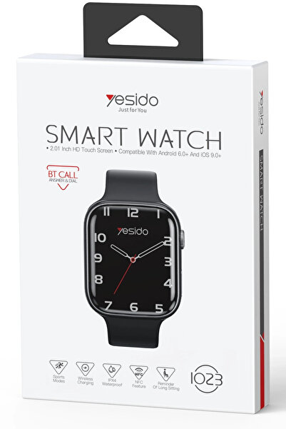 Atlas IO23 2.01 inç IPX4 Su Geçirmez Konuşma ve Sağlık Takip Özellikli 2 Adet Kordonlu Akıllı Saat - Siyah