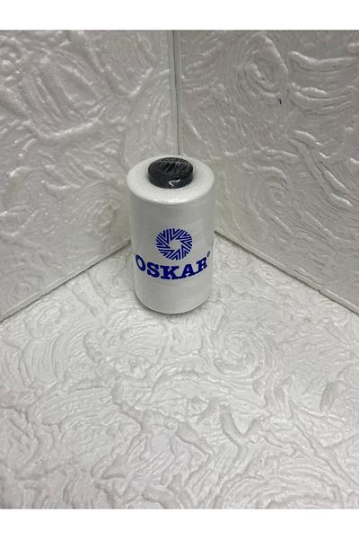 Oskar White Polyester Sewing Thread - 120No, 5000Mt