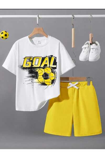 VESTIR BIEN Goal Printed 100% Cotton Children's Top and Bottom Set