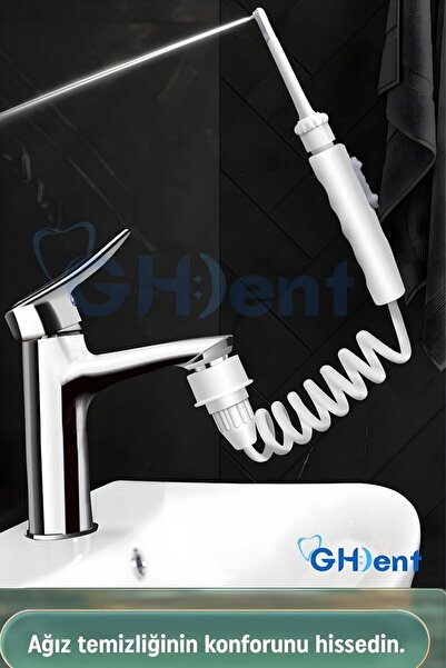 GHDENT Manuel Ağız Duşu 4 Başlıklı Askılıklı Komple Ağız Bakımı
