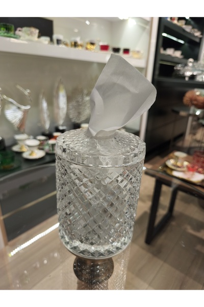 P&ORA PREMIUM KITCHEN PRODUCTS P&Ora Crystal Large Size Crystal Glass Napkin Holder