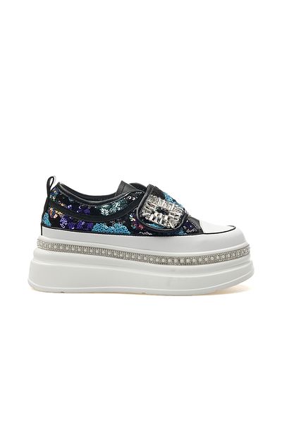 Guja Women's Stone Réglée Sneaker Casual Shoes Black Z 25Y 25Y423-1