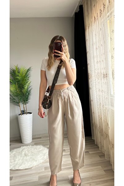 ensbutik Çift Pensli Tiril Pantolon
