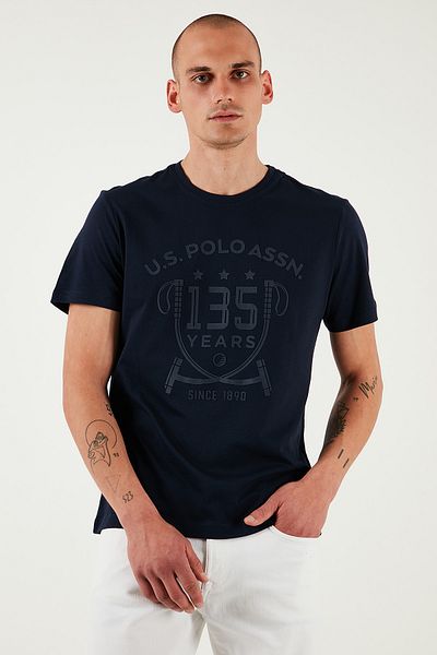 U.S. Polo Assn. 100% Mud U.S. Polo Connection Collar Logo t Shirt for Men Regular Fit