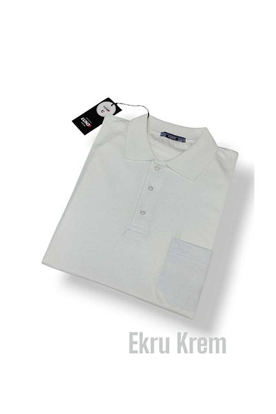 Ünal Giyim Cotton Plus Size Pocket Collar Dad T-Shirt 3Xl,4Xl,5Xl,6Xl