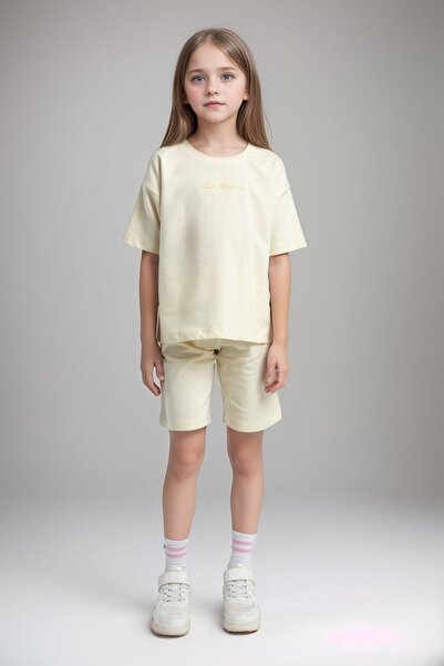 Loule Дівчачий одяг Limon 100% бавовна, футболка та шорти, комплект LL.P01.O2...