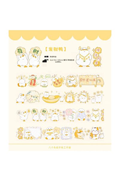 İthal K18-100cm bandă washi cu rață norocoasă