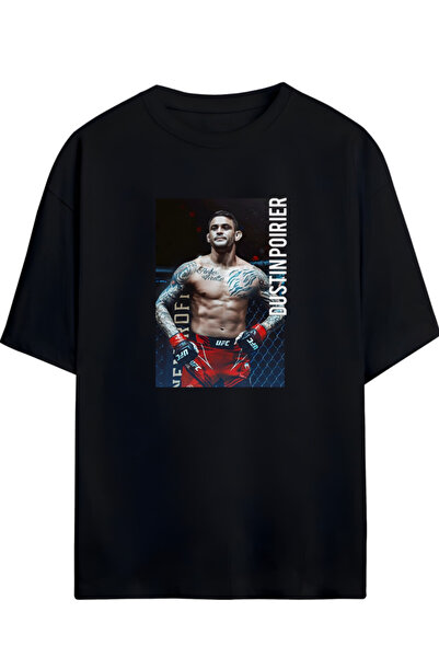 MAGORS Tricou UFC unisex din bumbac exclusiv pentru fanii lui Dustin Poirier ...