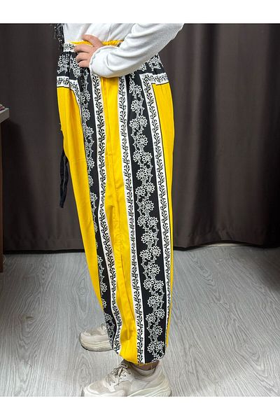 Sobe Hediyelik Άνετο φαρδύ παντελόνι με έθνικ σχέδιο