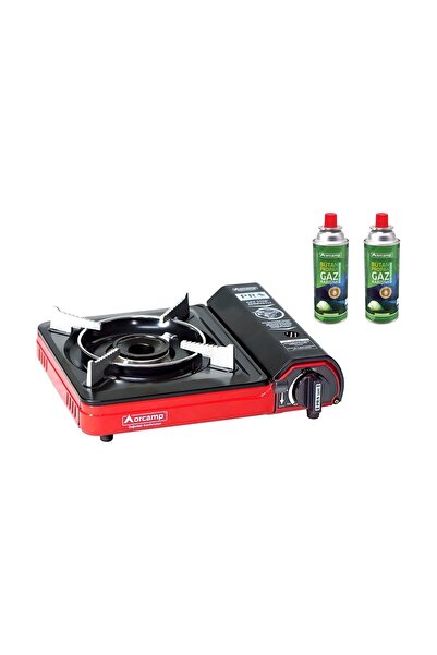 Orcamp Tekli Portatif Kamp Ocak Gaz Stop Emniyetli 2 Adet 227 Kartuş Doğacı