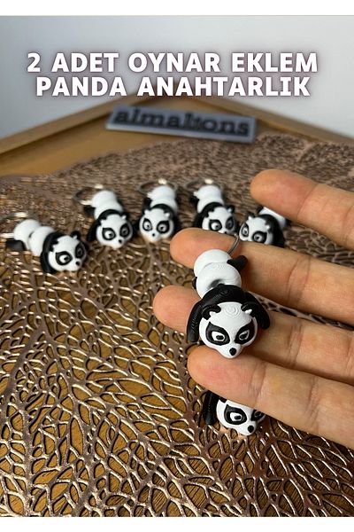 almalions Mini Panda Keychain & Charm 2 Pieces