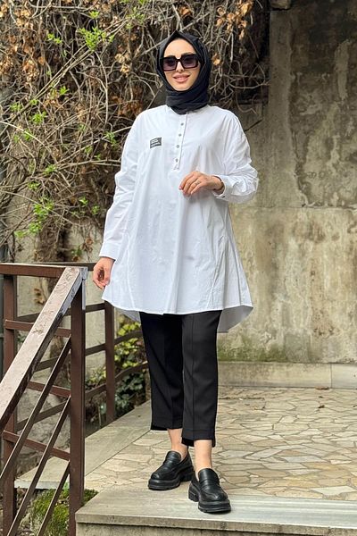 Nurcan Çetin Tunic 25218 Ecru