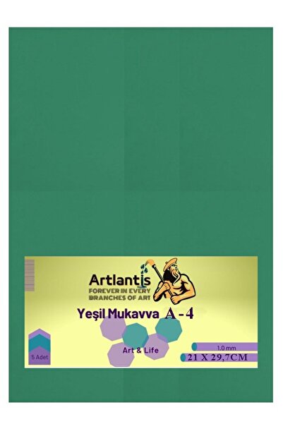 Artlantis Renkli Mukavva A4 10 lu 1 Paket 1.0 mm Sert Renkli Mukavva Kalın Ok...