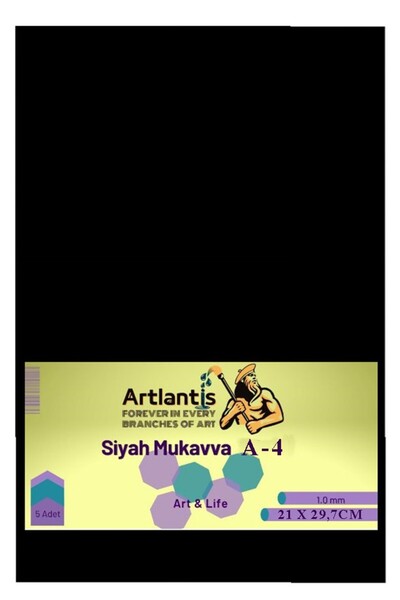 Artlantis Renkli Mukavva A4 10 lu 1 Paket 1.0 mm Sert Renkli Mukavva Kalın Ok...