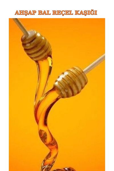 kamptek kamp teknolojisi Wooden Honey Jam Spoon Long 15 cm 12 Pieces from Kamptek Wood Workshop