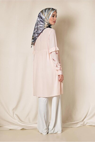 Alvina Embroidered Sleeves Bol Cut Tunic 4274