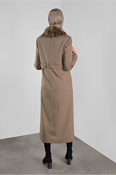 Alvina Κασμίρ μαντό με λεπτομέρεια καρφίτσας 90123